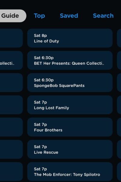 Spectrum picked channel list related to entertainment